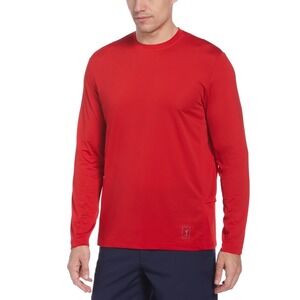PGA Tour Men S Mixed Media Sun Protection Golf Shirt Red‎ Size XX-Large